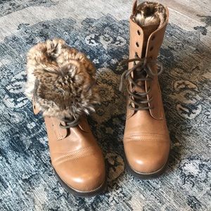 Fur Combat Boots